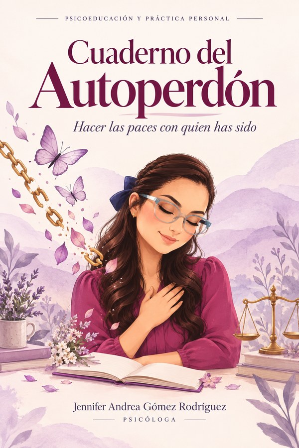 Portada de Mi Cuaderno del Autoperdón, de la psicóloga Jennifer Gómez